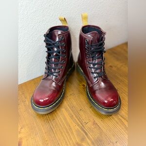 Dr. Martens 90s Grunge Lace Up Vegan 1460 8-Eye Boot in‎ Cherry Red